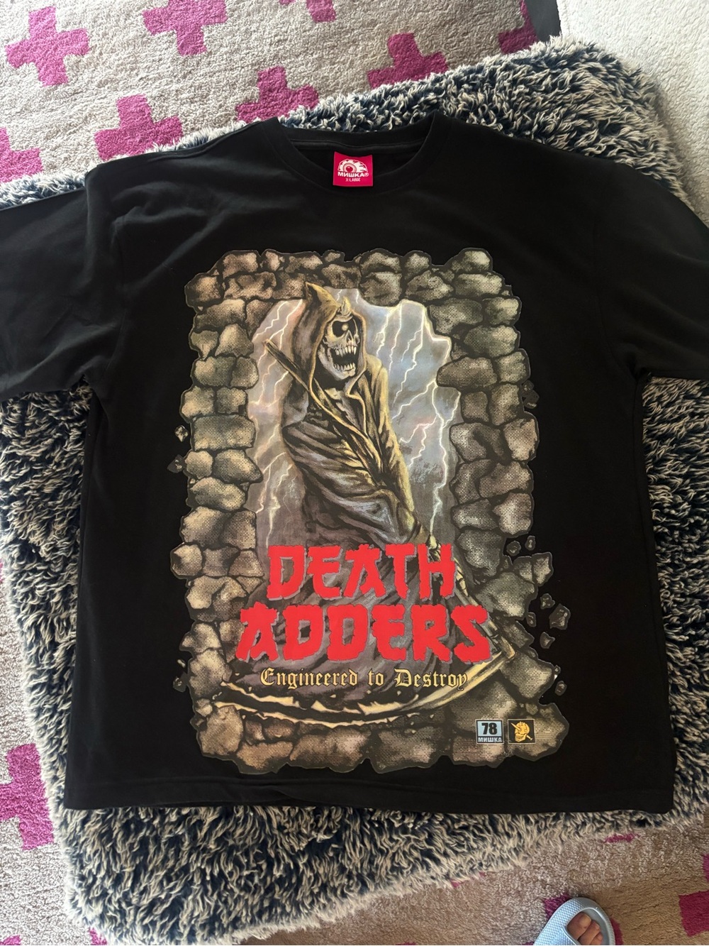 Death Adders 'Engineered to Destroy' Graphic Tee - Black